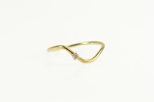 Load image into Gallery viewer, 14K Wavy Zig Zag Diamond Heart Beat Promise Ring Yellow Gold