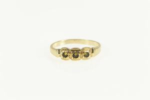 10K Victorian Ornate Rhinestone Inset Child's Baby Ring Yellow Gold