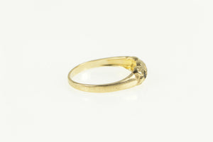 10K Victorian Ornate Rhinestone Inset Child's Baby Ring Yellow Gold