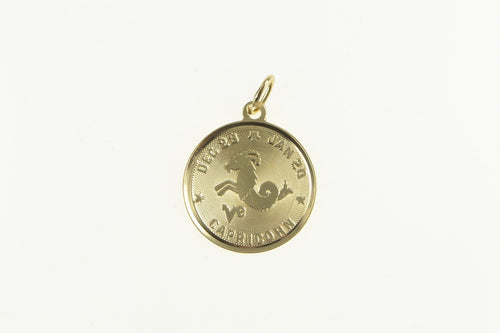 14K Capricorn Astrology Sea Goat Zodiac Sign Charm/Pendant Yellow Gold