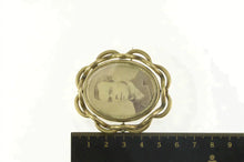 Load image into Gallery viewer, Gold Filled Victorian Mourning Photo Locket Fabric Case Pin/Brooch