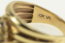 Load image into Gallery viewer, 10K 1.26 Ctw Emerald Diamond Sapphire Halo Unique Ring Yellow Gold