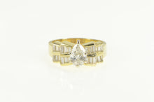 Load image into Gallery viewer, 14K 2.40 Ctw VS Pear Diamond Baguette Engagement Ring Yellow Gold