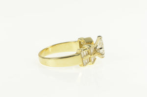 14K 2.40 Ctw VS Pear Diamond Baguette Engagement Ring Yellow Gold