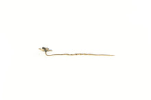Load image into Gallery viewer, 14K Victorian Diamond Flower Purple Pansy Stick Pin Yellow Gold