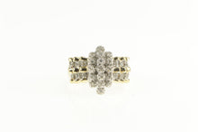 Load image into Gallery viewer, 10K Classic Diamond Cluster Fashion Statement Ring Yellow Gold