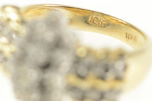 Load image into Gallery viewer, 10K Classic Diamond Cluster Fashion Statement Ring Yellow Gold