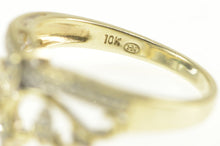 Load image into Gallery viewer, 10K Diamond Crown Tiara Princess Queen Promise Ring Yellow Gold