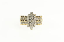 Load image into Gallery viewer, 10K Diamond Retro Cluster Classic Statement Ring Yellow Gold