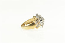 Load image into Gallery viewer, 10K Diamond Retro Cluster Classic Statement Ring Yellow Gold