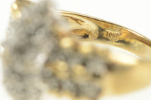 Load image into Gallery viewer, 10K Diamond Retro Cluster Classic Statement Ring Yellow Gold
