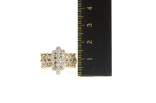 Load image into Gallery viewer, 10K Diamond Retro Cluster Classic Statement Ring Yellow Gold