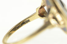 Load image into Gallery viewer, 10K Retro Ornate Black Onyx Diamond Overlay Ring Yellow Gold