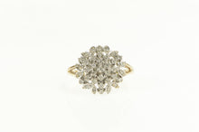 Load image into Gallery viewer, 10K Ornate Floral Diamond Snowflake Cluster Ring Yellow Gold