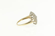 Load image into Gallery viewer, 10K Ornate Floral Diamond Snowflake Cluster Ring Yellow Gold