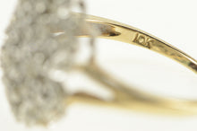 Load image into Gallery viewer, 10K Ornate Floral Diamond Snowflake Cluster Ring Yellow Gold