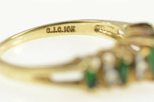 Load image into Gallery viewer, 10K Marquise Emerald Diamond Statement Band Ring Yellow Gold