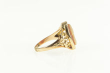 Load image into Gallery viewer, 14K Victorian Carved Shell Cameo Filigree Ring Yellow Gold