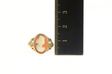 Load image into Gallery viewer, 14K Victorian Carved Shell Cameo Filigree Ring Yellow Gold