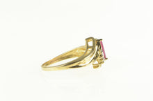 Load image into Gallery viewer, 10K Marquise Natural Ruby Diamond Bypass Ring Yellow Gold