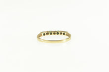 Load image into Gallery viewer, 14K Emerald Diamond Stackable Wedding Band Ring Yellow Gold