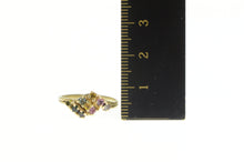 Load image into Gallery viewer, 10K Sapphire Citrine Topaz Ruby Cluster Statement Ring Yellow Gold