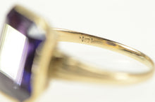 Load image into Gallery viewer, 10K Art Deco Emerald Cut Amethyst Statement Ring Yellow Gold