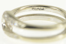 Load image into Gallery viewer, 14K 1950&#39;s Diamond Encrusted Loop Band Ring White Gold