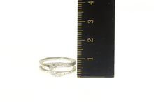 Load image into Gallery viewer, 14K 1950&#39;s Diamond Encrusted Loop Band Ring White Gold