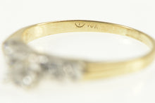 Load image into Gallery viewer, 10K 1940&#39;s Diamond Three Stone Engagement Ring Yellow Gold