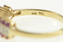 Load image into Gallery viewer, 10K Ruby Diamond Tiered Squared Statement Band Ring Yellow Gold