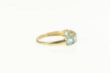 Load image into Gallery viewer, 14K Five Stone Blue Topaz Retro Statement Ring Yellow Gold