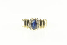 Load image into Gallery viewer, 14K Marquise Sapphire Diamond Engagement Ring Yellow Gold