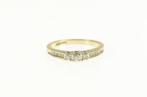 10K Diamond Classic Three Stone Engagement Ring Yellow Gold