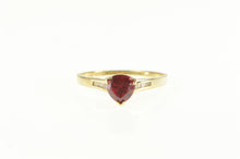 Load image into Gallery viewer, 14K Trillion Syn. Ruby Diamond Accent Classic Ring Yellow Gold