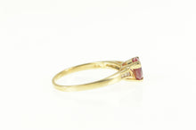 Load image into Gallery viewer, 14K Trillion Syn. Ruby Diamond Accent Classic Ring Yellow Gold