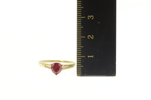 Load image into Gallery viewer, 14K Trillion Syn. Ruby Diamond Accent Classic Ring Yellow Gold