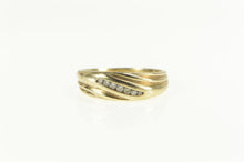Load image into Gallery viewer, 10K Diamond Wavy Classic Men&#39;s Wedding Band Ring Yellow Gold