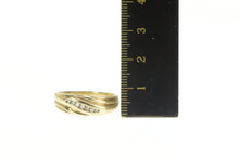 Load image into Gallery viewer, 10K Diamond Wavy Classic Men&#39;s Wedding Band Ring Yellow Gold