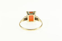 Load image into Gallery viewer, 14K Emerald Cut Carnelian Diamond Accent Ring Yellow Gold