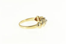 Load image into Gallery viewer, 14K Flower Diamond Cluster Heart Love Promise Ring Yellow Gold