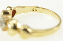Load image into Gallery viewer, 14K Flower Diamond Cluster Heart Love Promise Ring Yellow Gold