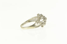 Load image into Gallery viewer, 10K Diamond Classic Wavy Cluster Statement Ring White Gold