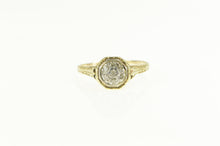 Load image into Gallery viewer, 14K Art Deco Diamond Cluster Engagement Filigree Ring Yellow Gold