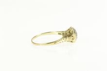 Load image into Gallery viewer, 14K Art Deco Diamond Cluster Engagement Filigree Ring Yellow Gold