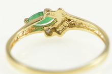 Load image into Gallery viewer, 10K Natural Emerald Marquise Diamond Accent Ring Yellow Gold
