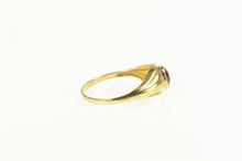 Load image into Gallery viewer, 10K Syn. Ruby Solitaire Curved Child Baby&#39;s Ring Yellow Gold