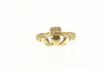 Load image into Gallery viewer, 9K Traditional Claddagh Celtic Irish Loyalty Ring Yellow Gold