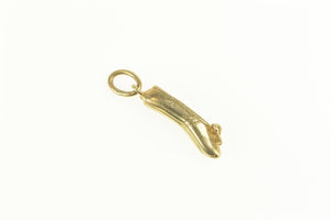 14K 3D Shoe Ballet Slipper Ballerina Dancer Charm/Pendant Yellow Gold