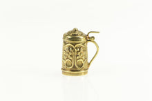 Load image into Gallery viewer, 14K 3D Articulated Floral German Beer Stein Charm/Pendant Yellow Gold